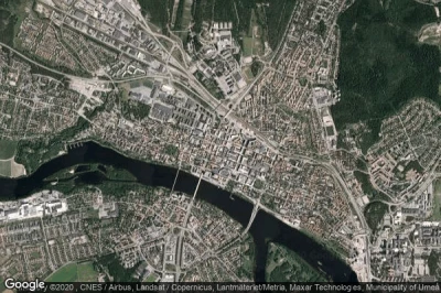 Vue aérienne de Umeå