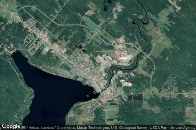Vue aérienne de Lac-Megantic