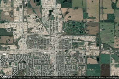 Vue aérienne de Lloydminster