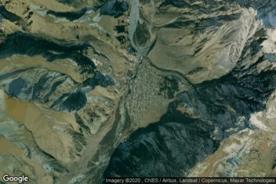 Vue aérienne de Stepantsminda