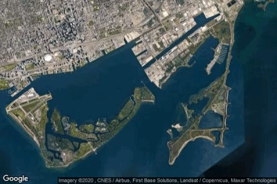 Vue aérienne de Ward's Island