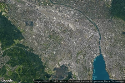 Vue aérienne de Zuerich / Sihlfeld