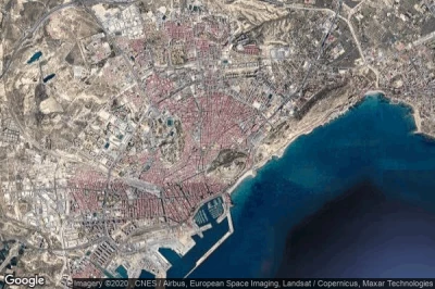 Vue aérienne de Alicante