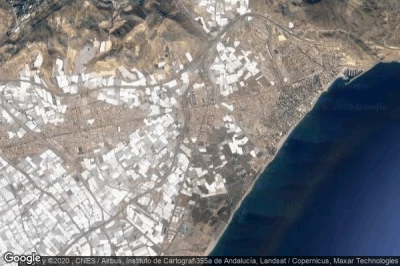 Vue aérienne de Roquetas de Mar
