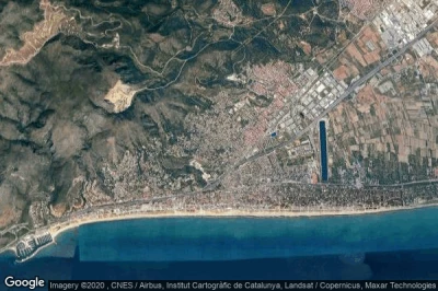 Vue aérienne de Castelldefels