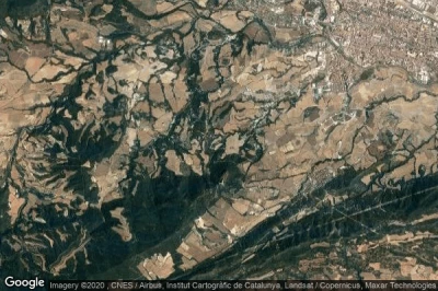 Vue aérienne de Santa Margarida de Montbui