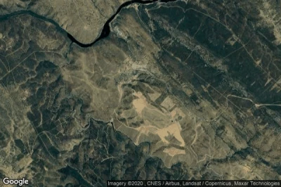 Vue aérienne de Valdecañas de Tajo