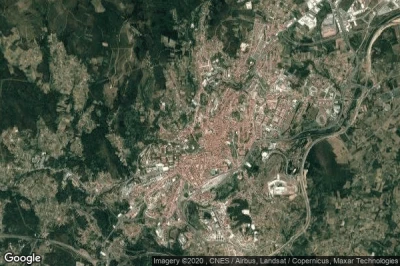 Vue aérienne de Santiago de Compostela