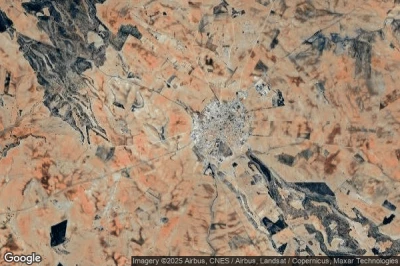 Vue aérienne de La Alberca de Záncara