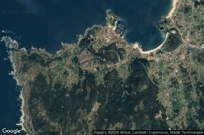 Vue aérienne de Baiona