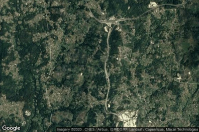 Vue aérienne de Salvaterra de Miño