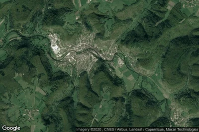 Vue aérienne de Ornans