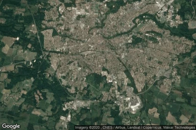 Vue aérienne de Mont-de-Marsan