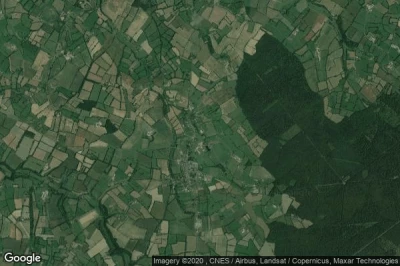 Vue aérienne de Cerisy-la-Forêt