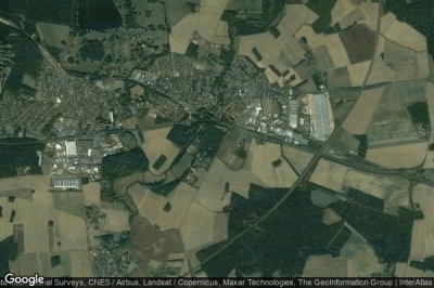 Vue aérienne de Tournan-en-Brie