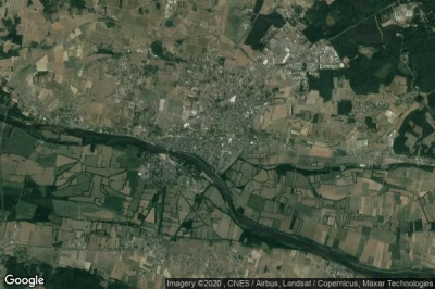 Vue aérienne de Chinon