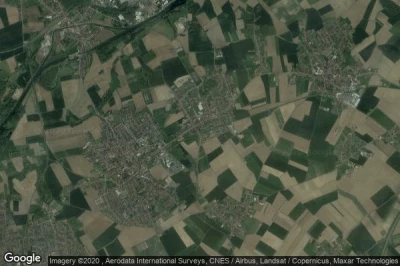 Vue aérienne de Allennes-les-Marais