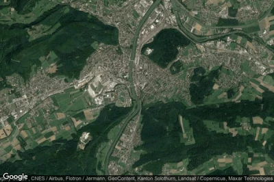 Vue aérienne de Bezirk Olten