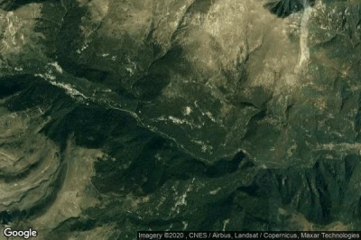 Vue aérienne de Ostana