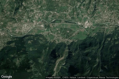Vue aérienne de Fenis