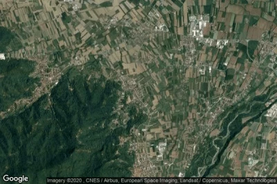 Vue aérienne de Cervasca