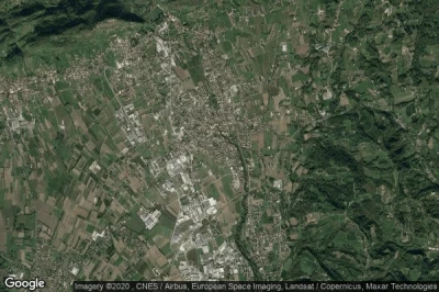 Vue aérienne de Pieve di Soligo