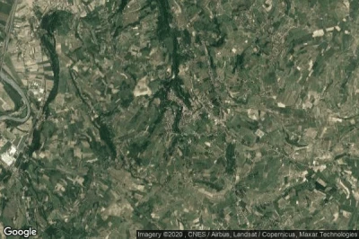 Vue aérienne de Costigliole d'Asti