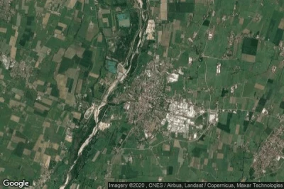 Vue aérienne de Montecchio Emilia