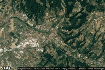 Vue aérienne de Montelupo Fiorentino