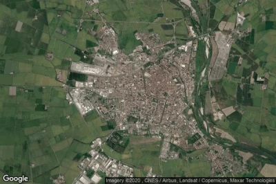 Vue aérienne de Vercelli