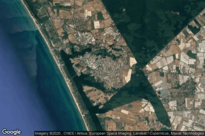 Vue aérienne de Sabaudia