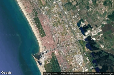 Vue aérienne de Viareggio