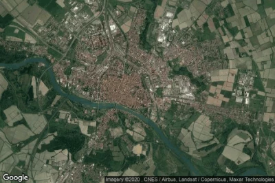 Vue aérienne de Pavia