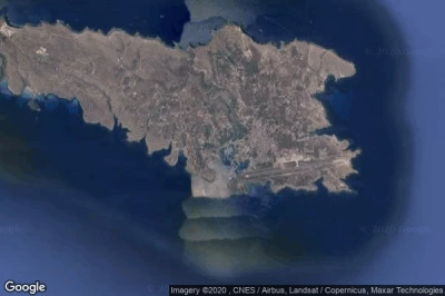 Vue aérienne de Lampedusa e Linosa