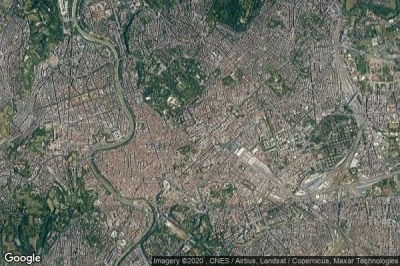 Vue aérienne de Roma Rione II Trevi