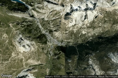Vue aérienne de Val-d'Isère