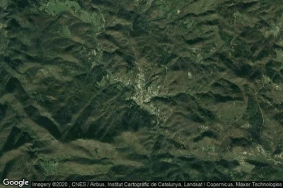 Vue aérienne de Saint-Laurent-de-Cerdans