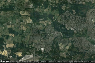 Vue aérienne de Yateley