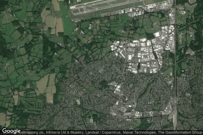 Vue aérienne de Langley Green