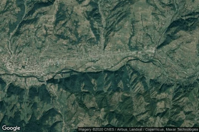Vue aérienne de Rebrisoara