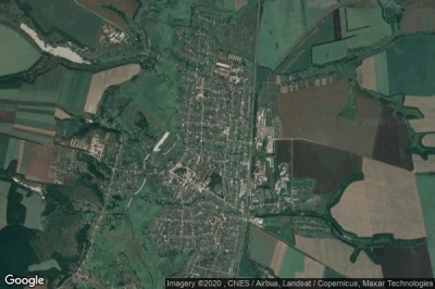 Vue aérienne de Zolochiv