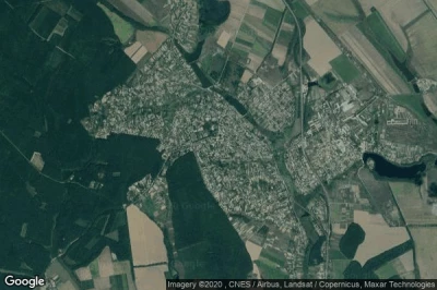 Vue aérienne de Voronovytsya