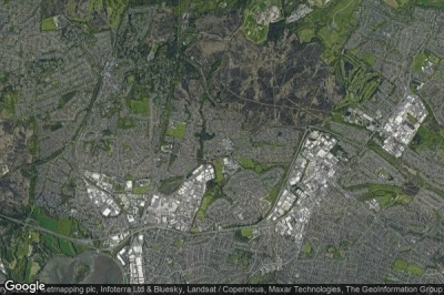 Vue aérienne de Canford Heath