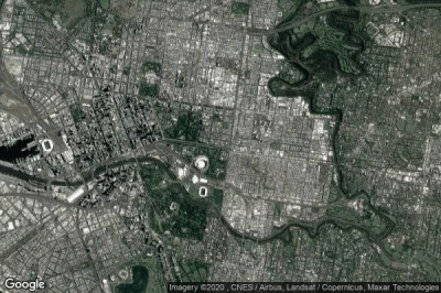 Vue aérienne de East Melbourne
