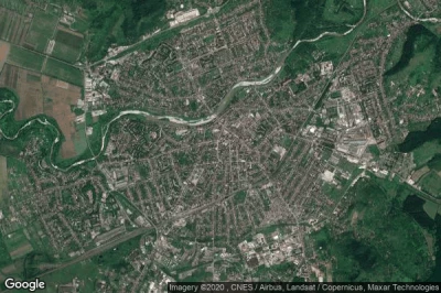 Vue aérienne de Mukacheve