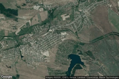 Vue aérienne de Lutugino