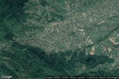 Vue aérienne de Kosiv