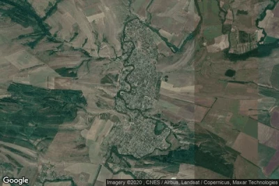 Vue aérienne de Blahodatne