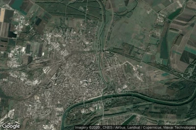 Vue aérienne de Szolnok