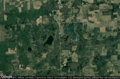 Vue aérienne de Barnes Lake-Millers Lake